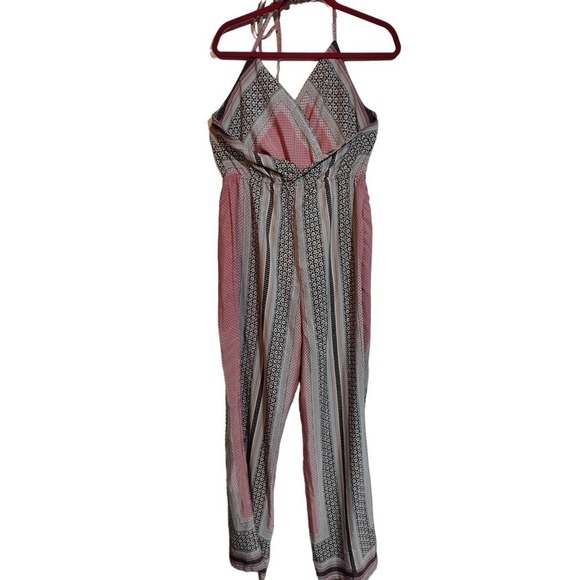 FIRE Los Angeles boho woman pant jumpsuit halter top wide legs size large - Picture 3 of 5